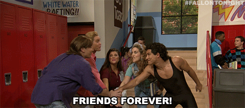  Saved by the Bell cast saying Friends Forever