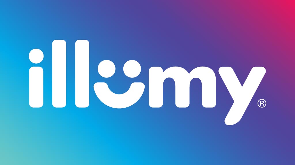 gradient background with illumy logo