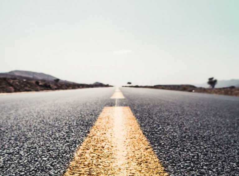 A road stretching to the horizon.