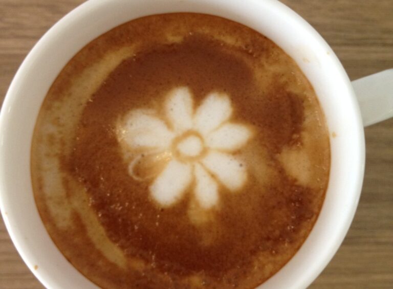The ICQ logo in a latte.