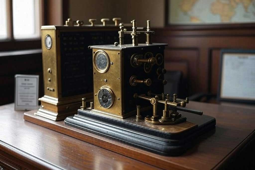 vintage telegraph machine