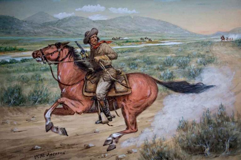Pony Express Rider, William Henry Jackson, watercolor, 54.59